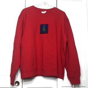Hot Cotton By Marc Ware Women's M Red Sweatshirt - Christmas Tree